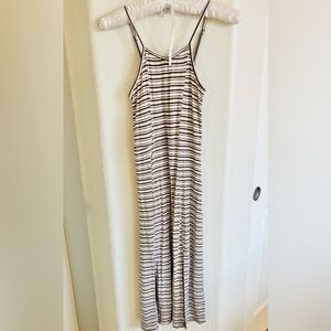 art class Pink, Cream, Brown, Dark Brown Striped Tank Maxi - Kids